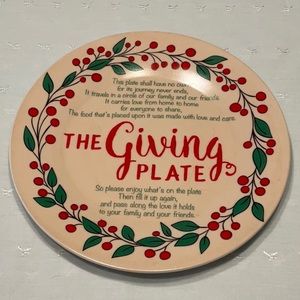 The Giving Plate Ceramic Serving Plate with Long Quote